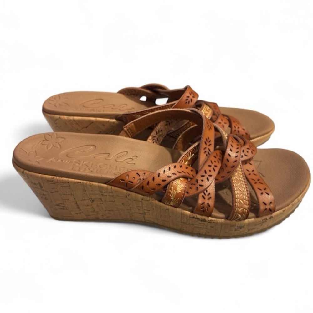 SKECHERS® Beverlee - Tiger Posse platform wedge sandal.